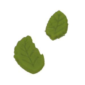Kleine Marzipan-Blätter