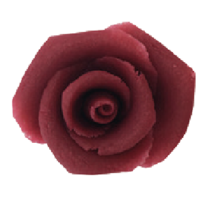 Bordeauxfarbene Marzipan-Rose